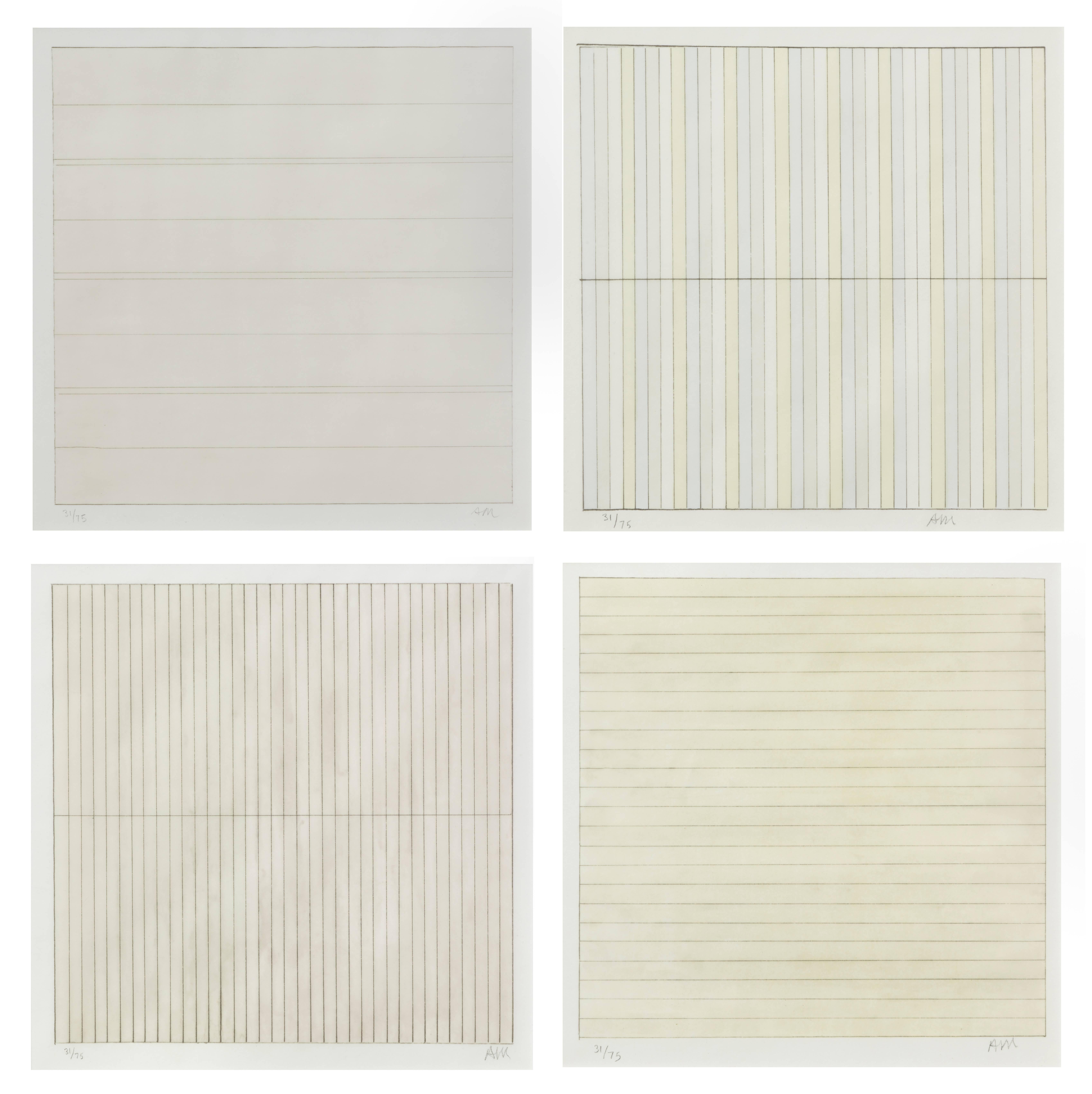 Untitled (Suite of four lithographs) - Print by Agnes Martin