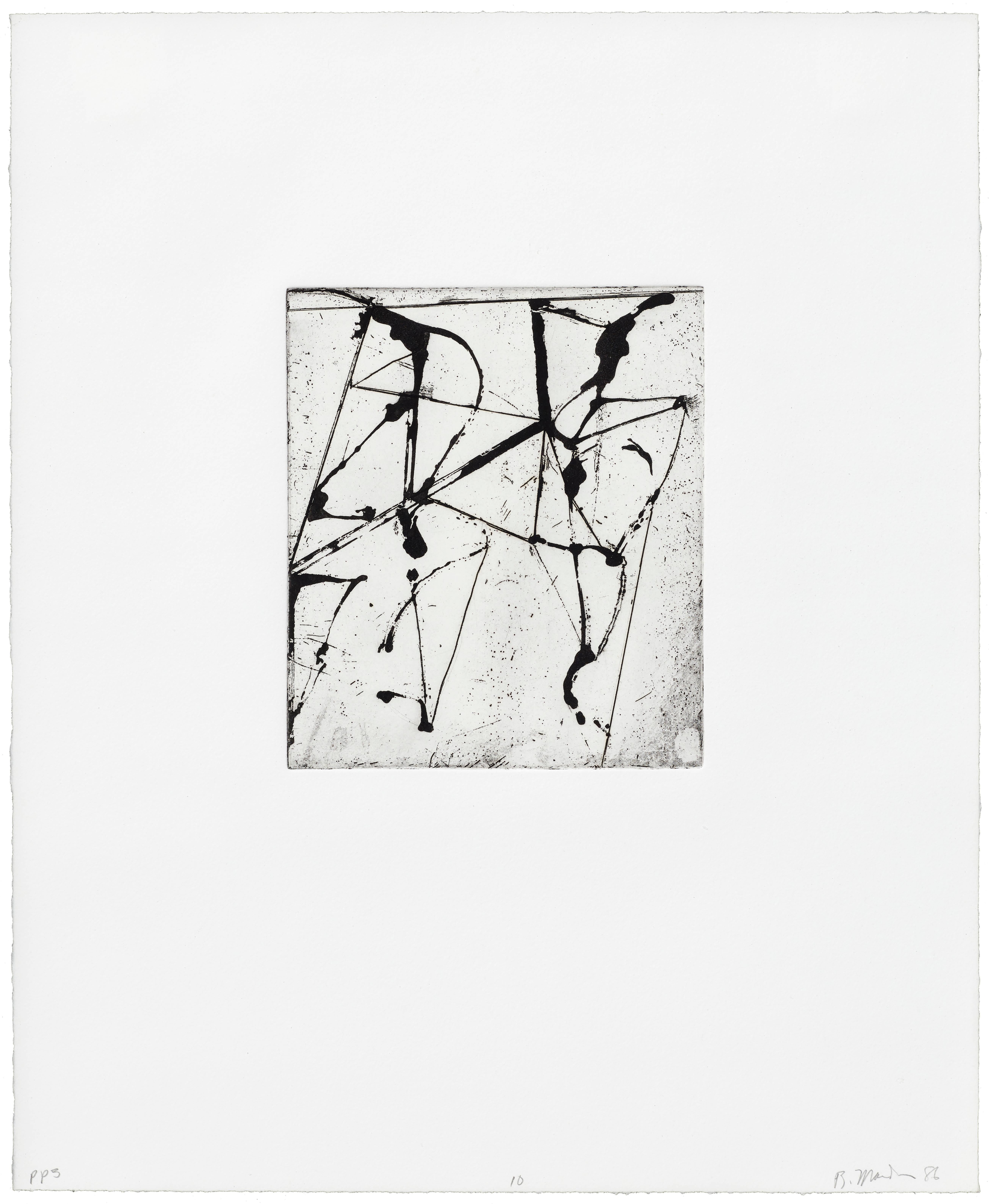 Etchings to Rexroth #10 - Print by Brice Marden