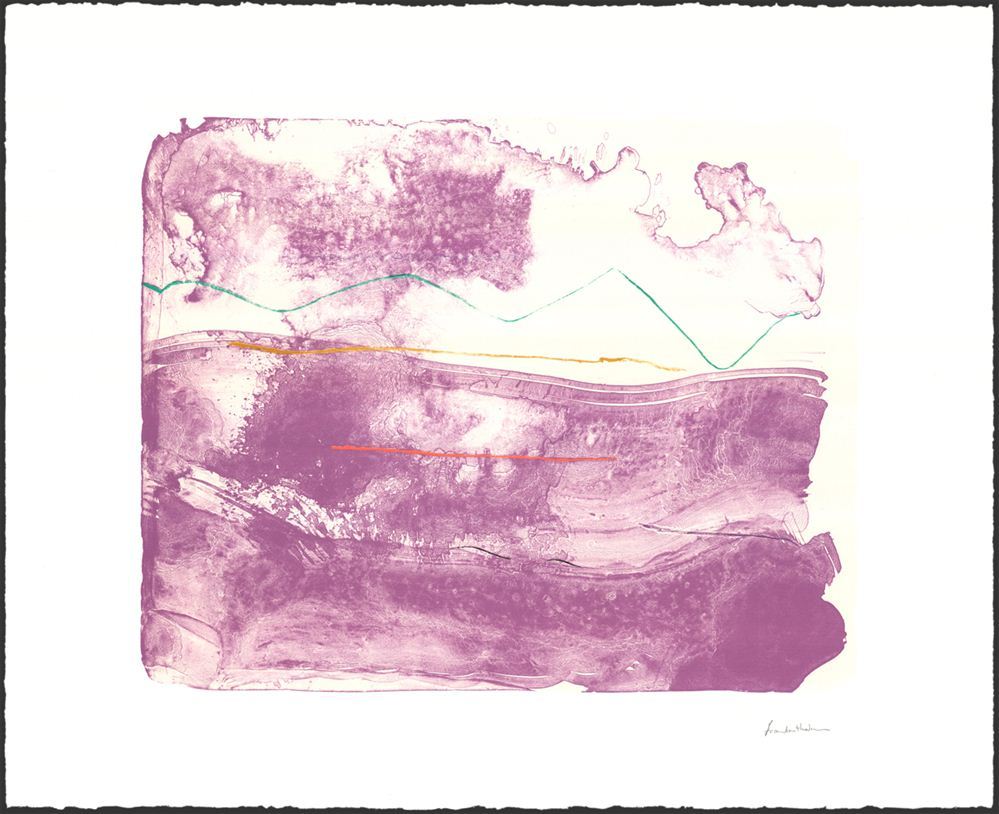 Helen Frankenthaler Abstract Print - Lilac Sweep