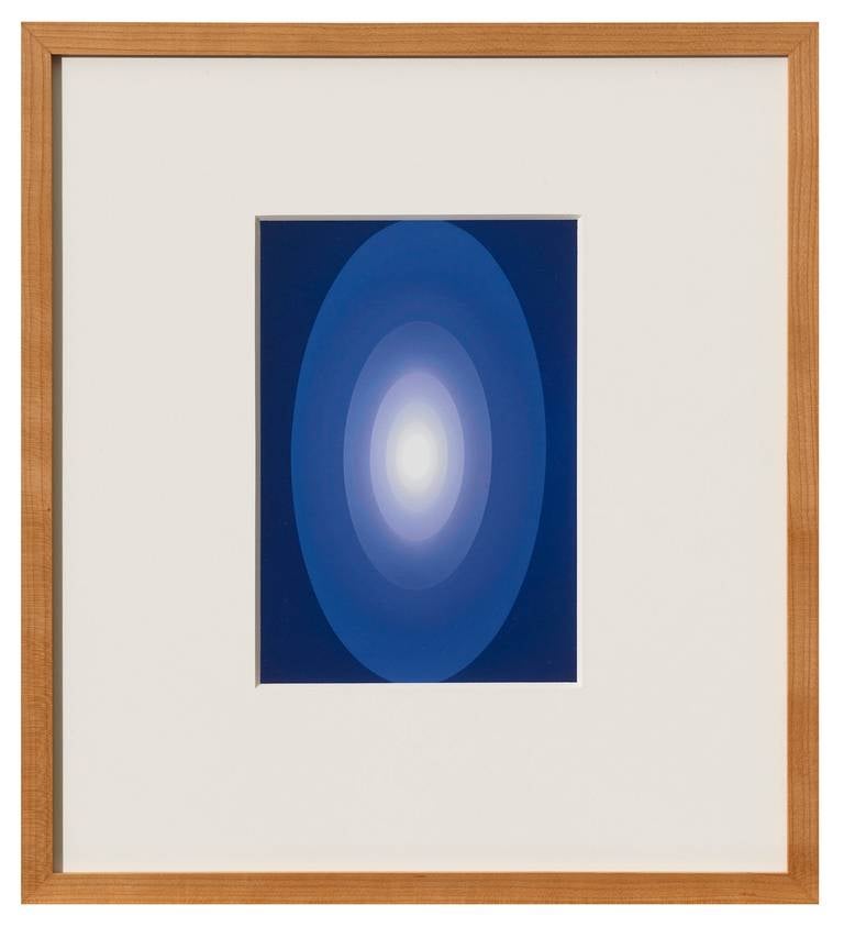 From the Guggenheim, Set 1, Blue, Mixed,  Small Vertical, 2013