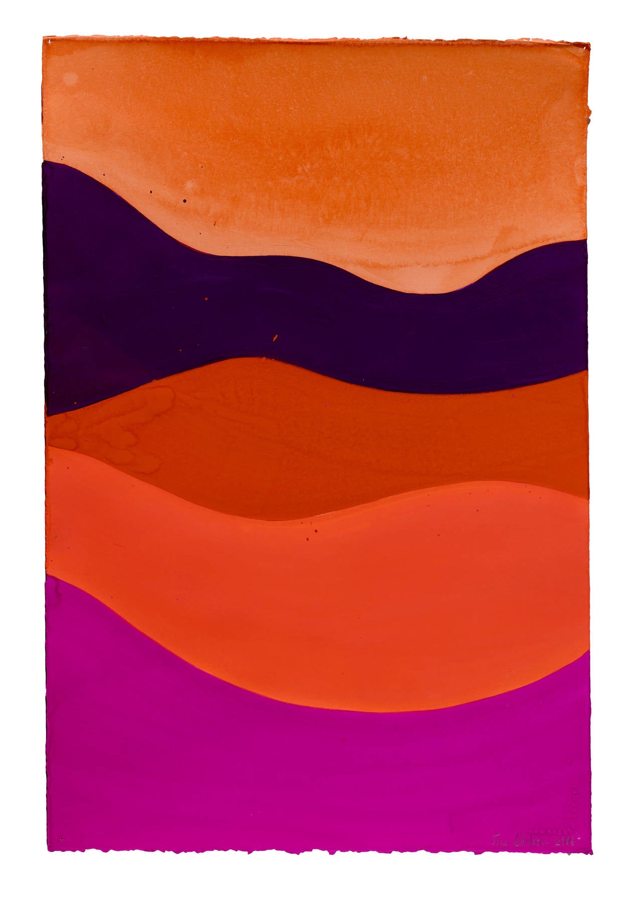 Jack Davidson Abstract Drawing - Untitled (red, purple, horizon)