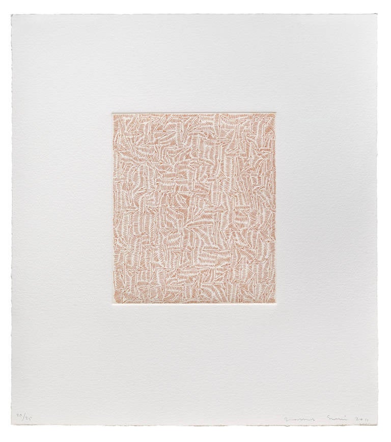 Cami de fletxes entre linies paralleles, 2011 - Print by James Siena
