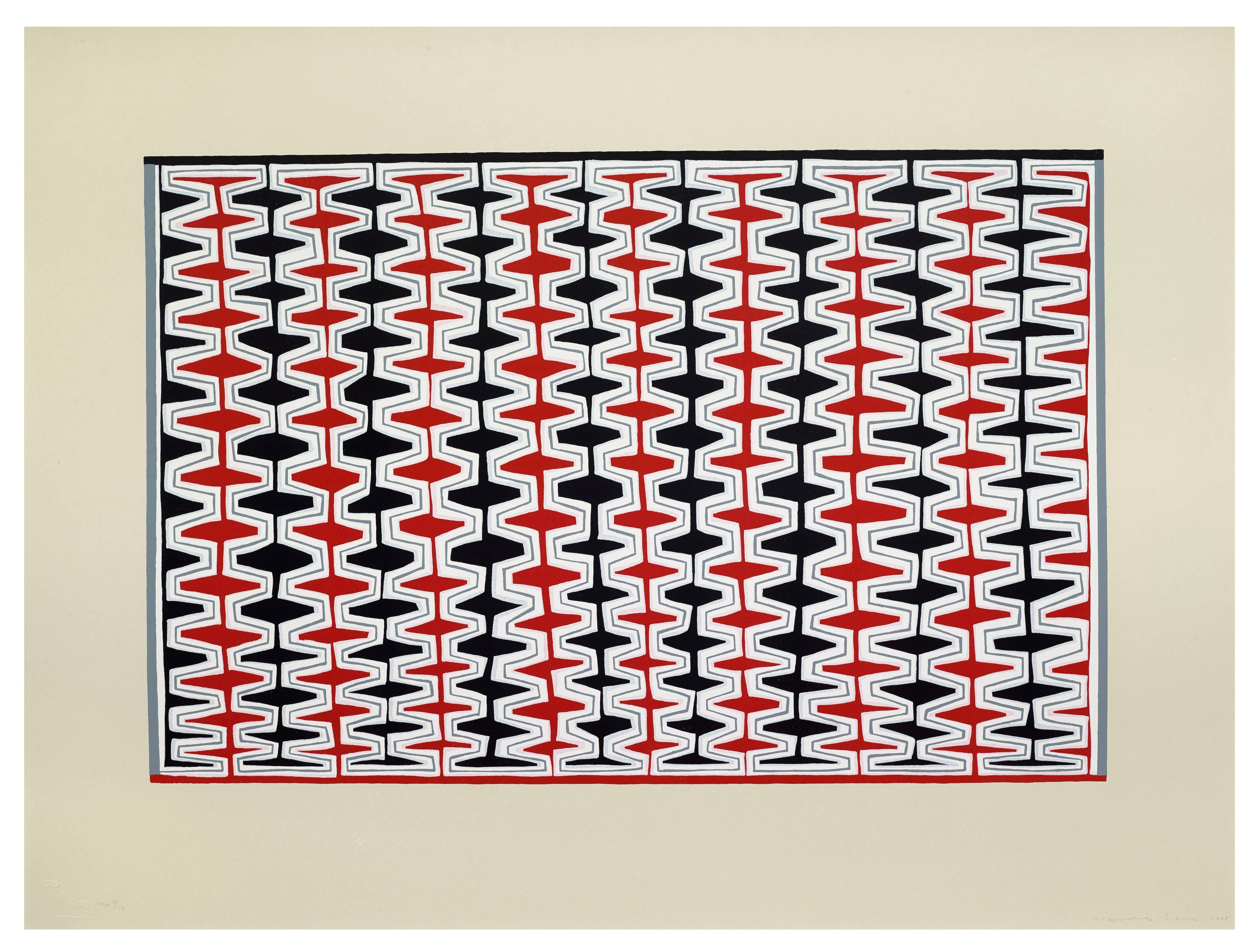 Double Recursive Combs, Boustrophedonic - Print by James Siena
