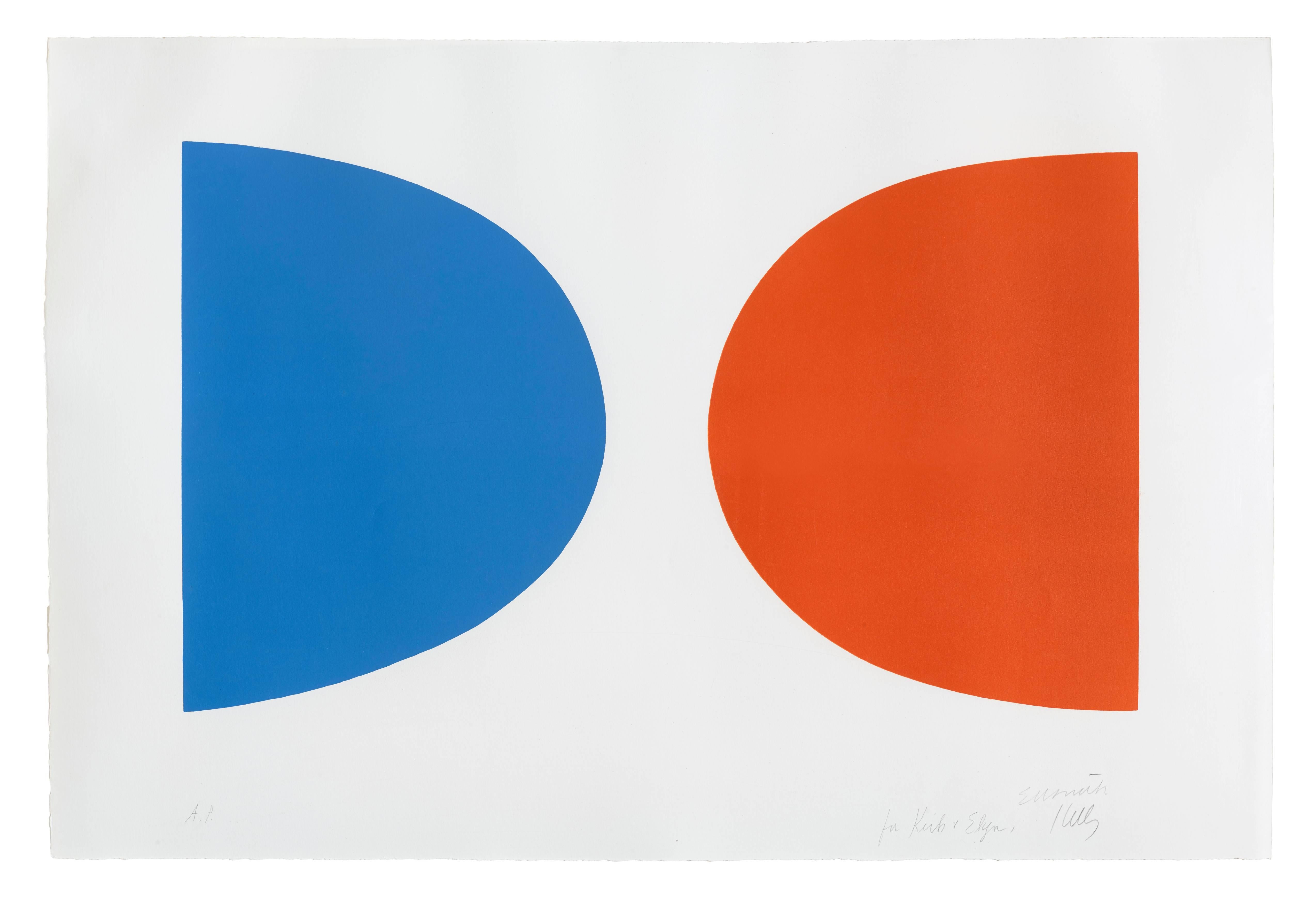 Abstract Print Ellsworth Kelly - Blue and Orange