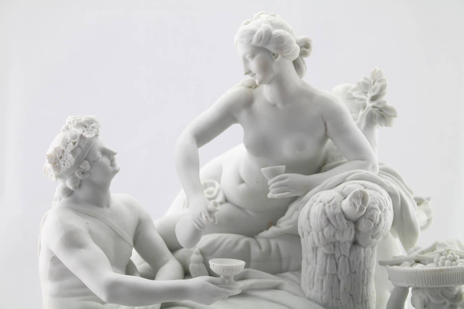 Niderviller White Bisque Porcelain Figure Group For Sale 1