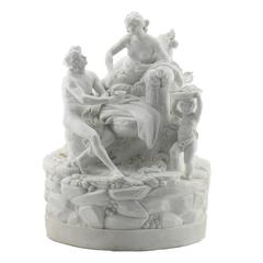 Niderviller White Bisque Porcelain Figure Group