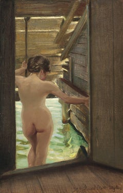 Nude Woman Bathing 