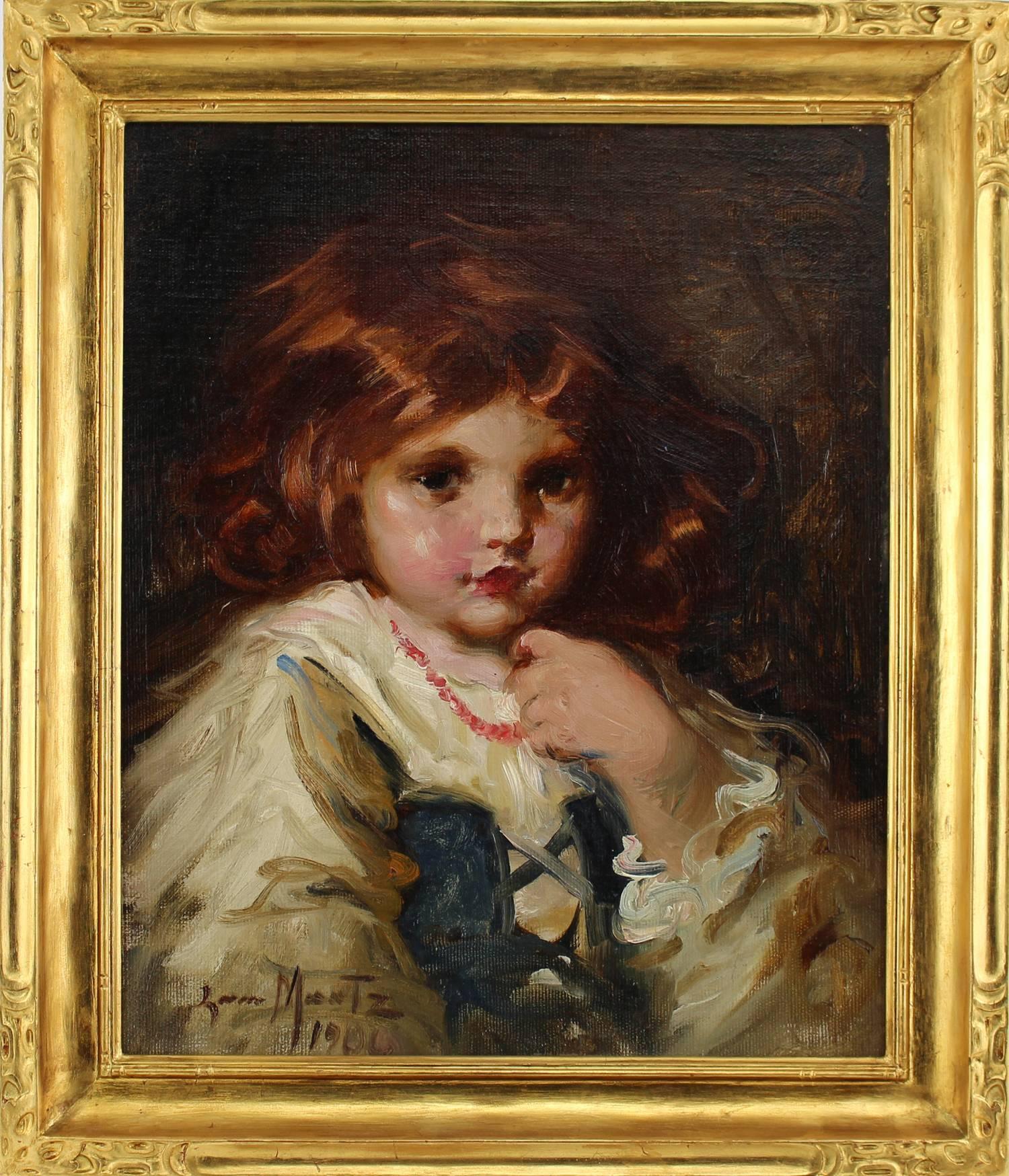 Portrait of a Little Girl 1906 - Painting by Laura Muntz Lyall