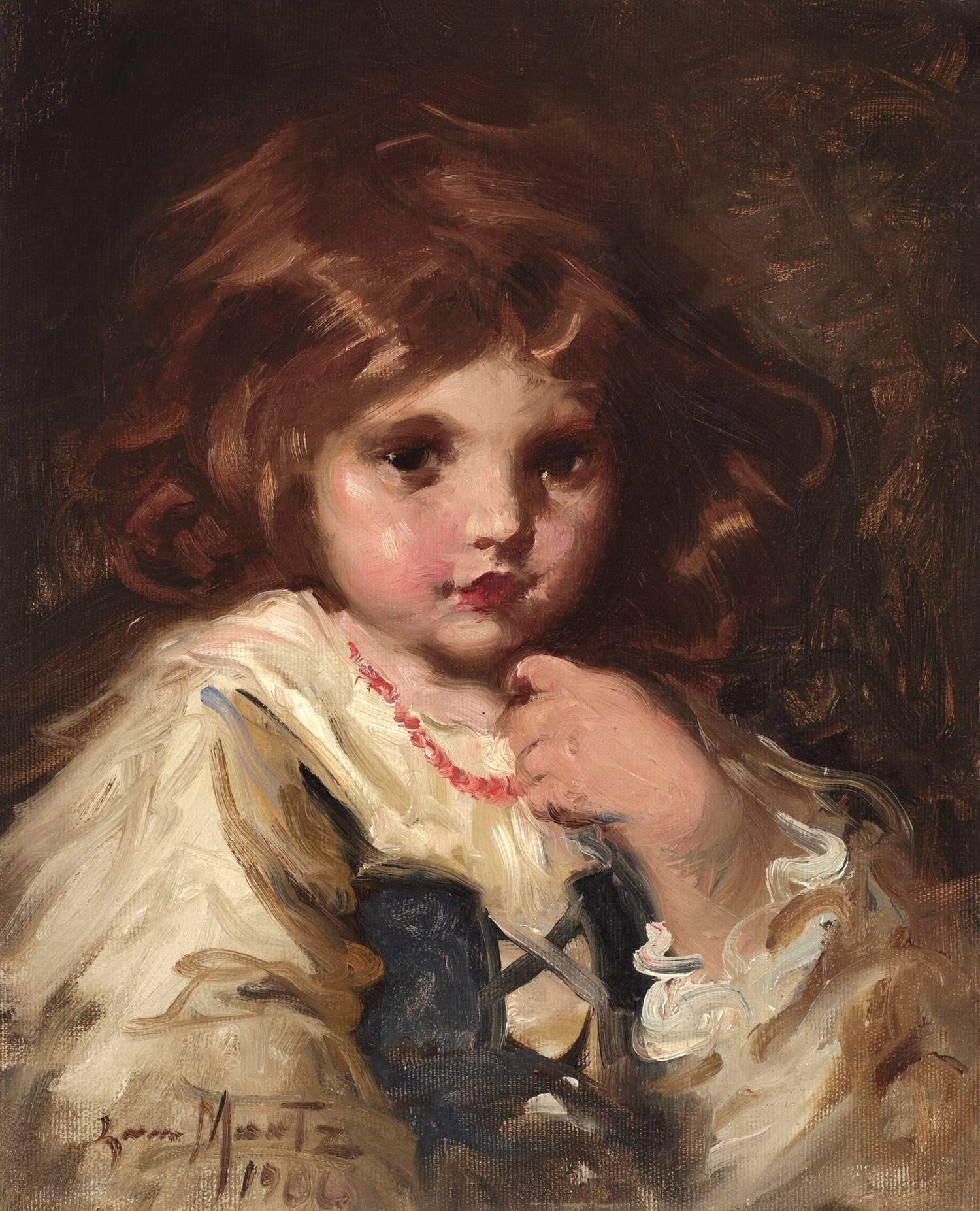 Laura Muntz Lyall Portrait Painting - Portrait of a Little Girl 1906