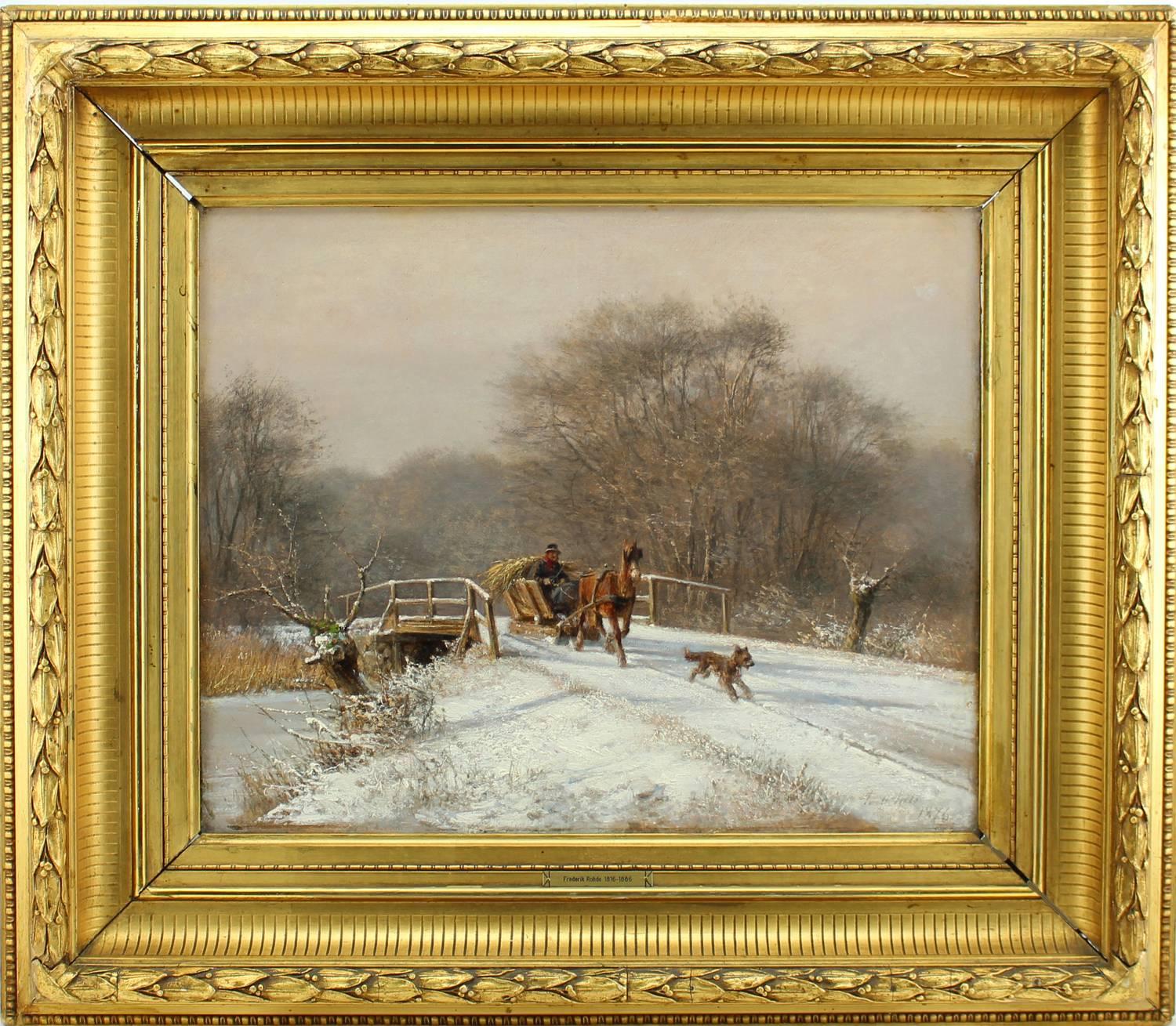 A Sleigh Ride - Painting by Frederik Rohde