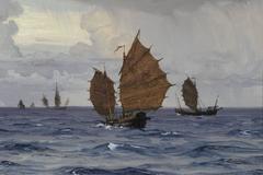 Chinese Junks off Singapore 7