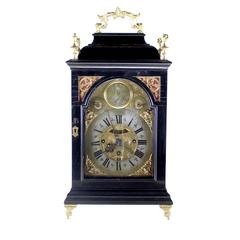 Ebonized Bracket Clock German late 18th Century 3