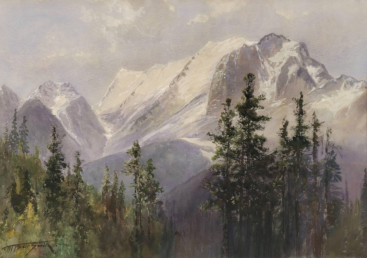 Frederic Marlett Bell-Smith Landscape Art - Mountain Peak