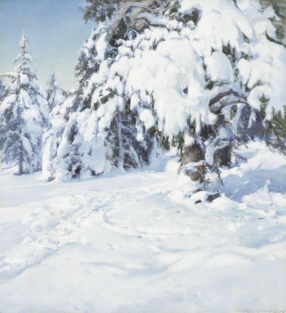 Peder Knudsen Landscape Painting - Winter Landscape