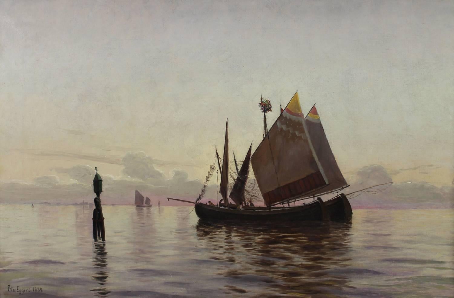Johan Peter Eggers Landscape Painting - Venice