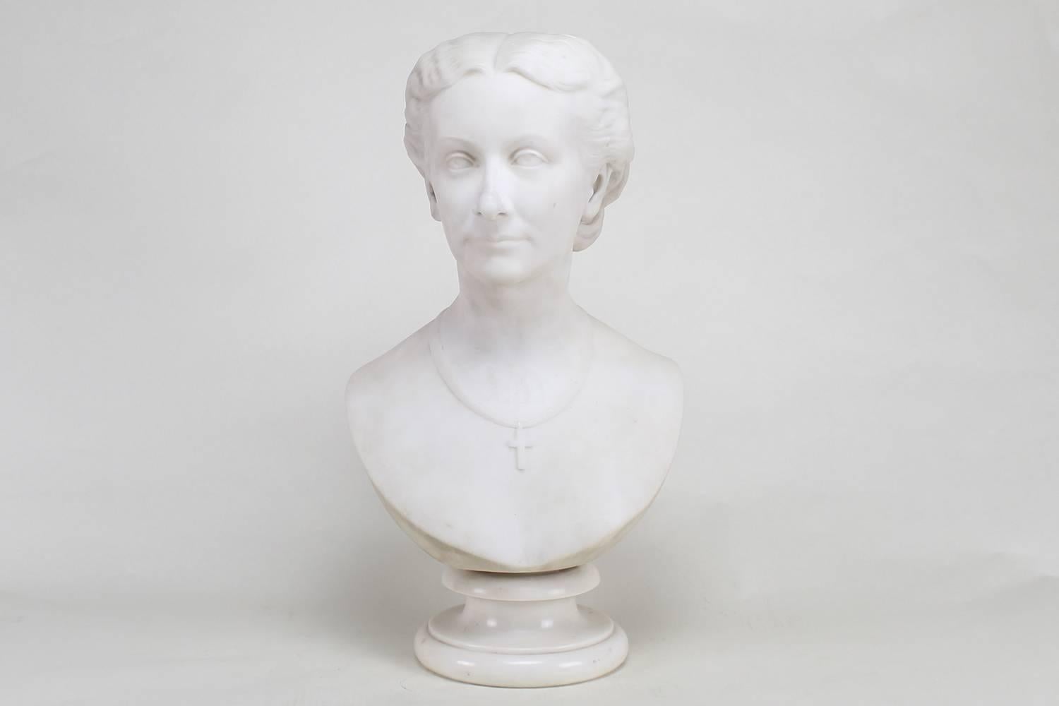 Joseph Edgar Boehm Figurative Sculpture - Mrs. Martha Maria Molyneux 1866