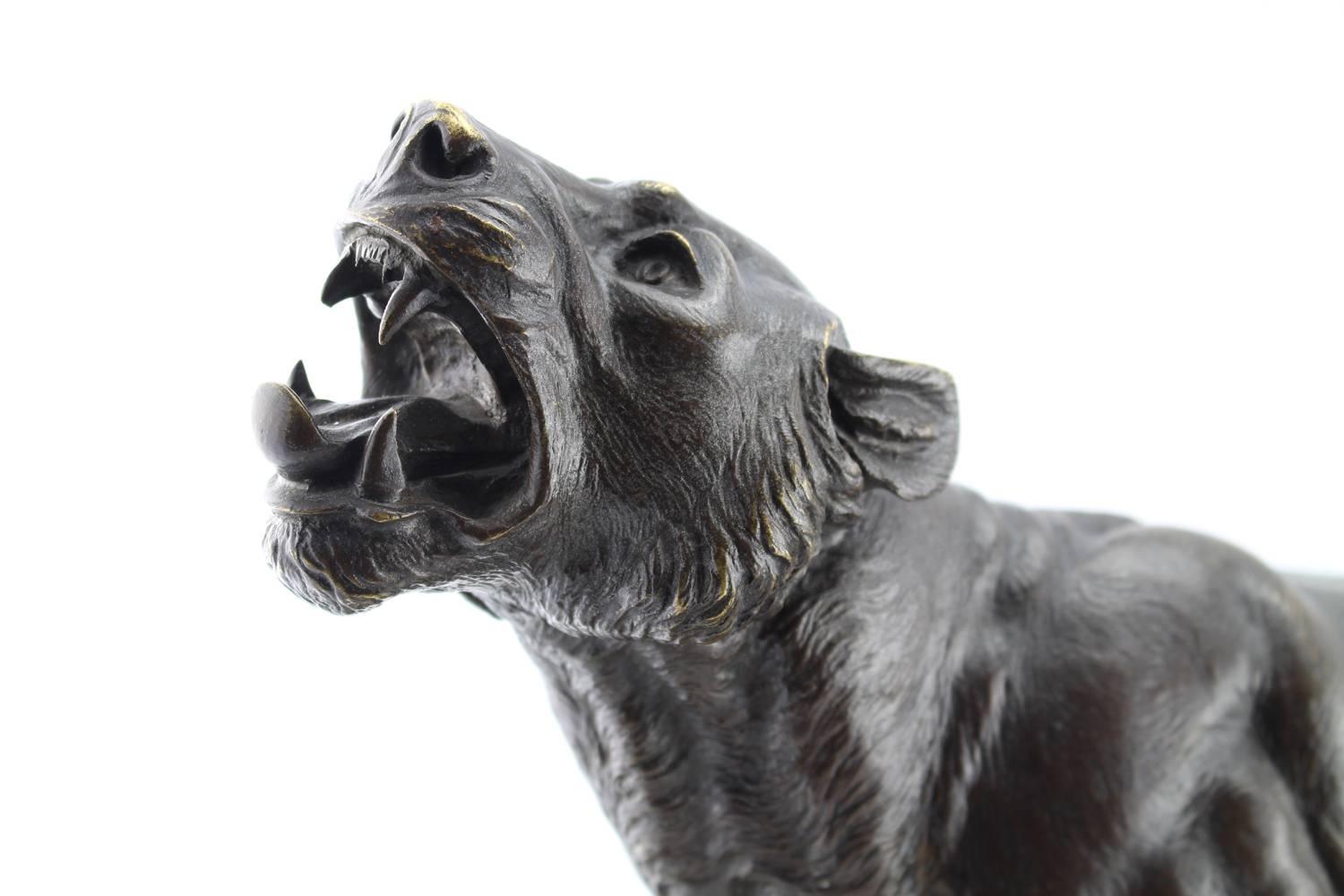 Lioness  - Victorian Sculpture by Paul Edouard Delabriere