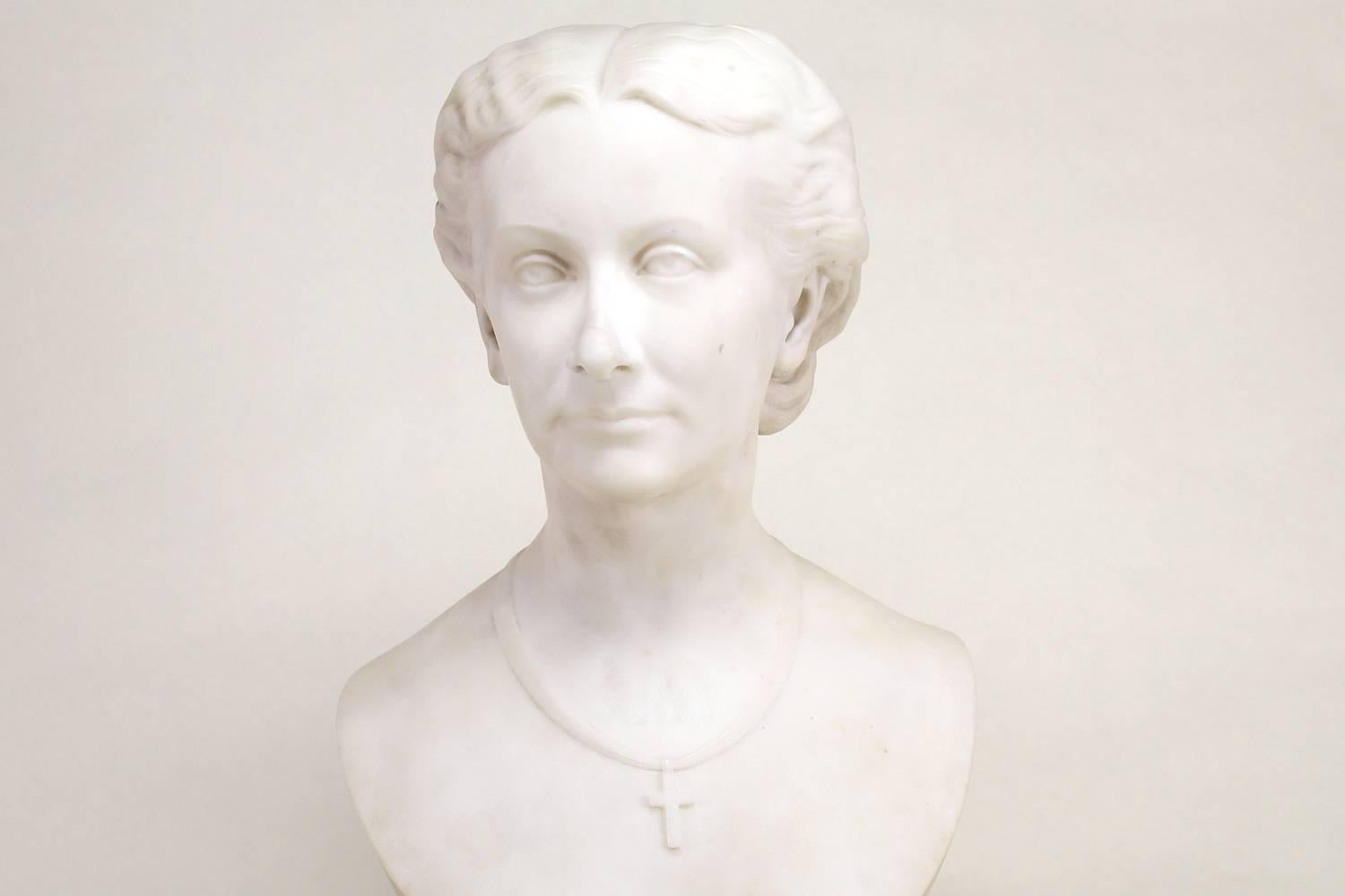 Mrs. Martha Maria Molyneux 1866 - Gray Figurative Sculpture by Joseph Edgar Boehm