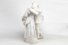 Schönes Alabaster-Musiker-Paar