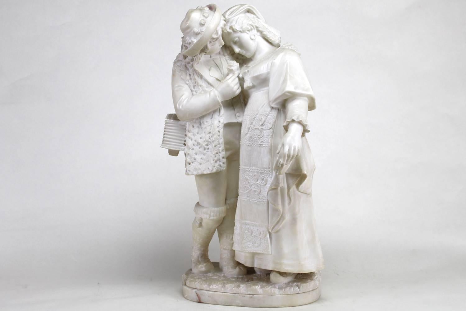 alabaster sculpture, unsigned, 19th century