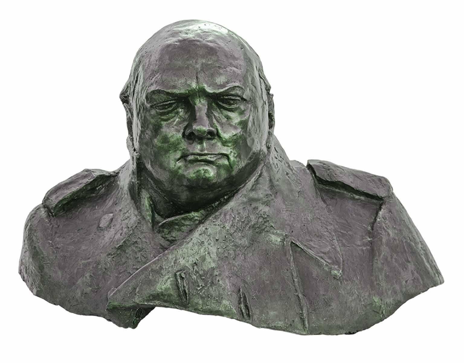 Ivor Roberts-Jones Figurative Sculpture - Winston Churchill Bust