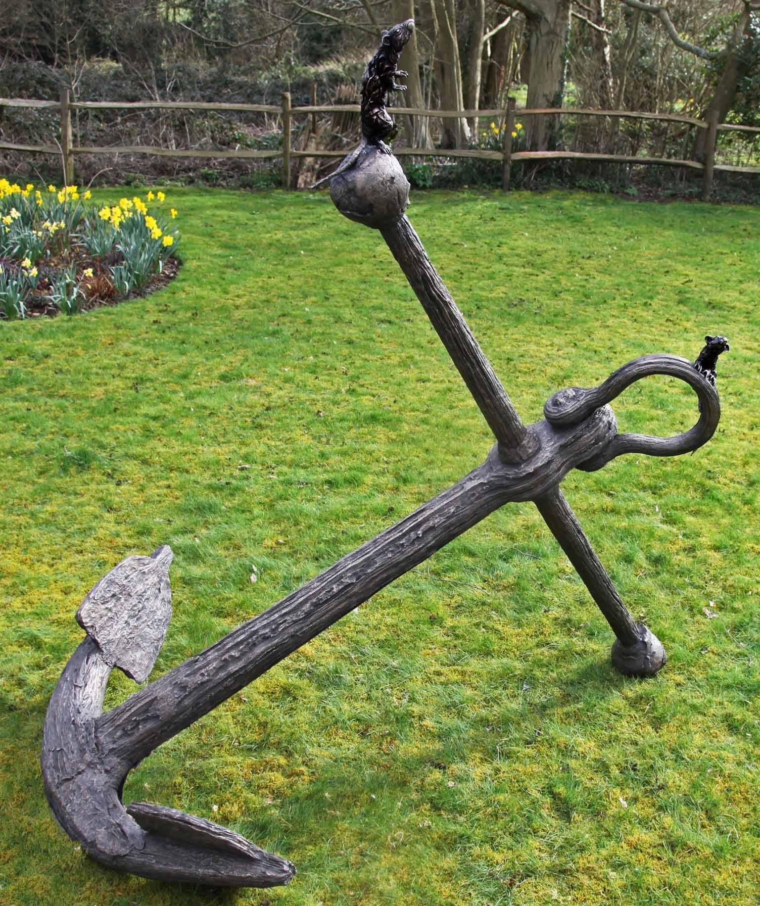 Life size anchor and rats cast in bronze. 
Number 1 from edition of 3

Wilfred Pritchard is the "nom de guerre" for the sculptures of Eddie Powell. Wilfred was "born" in 1970, the year of Eddie's grandfather's death and is named