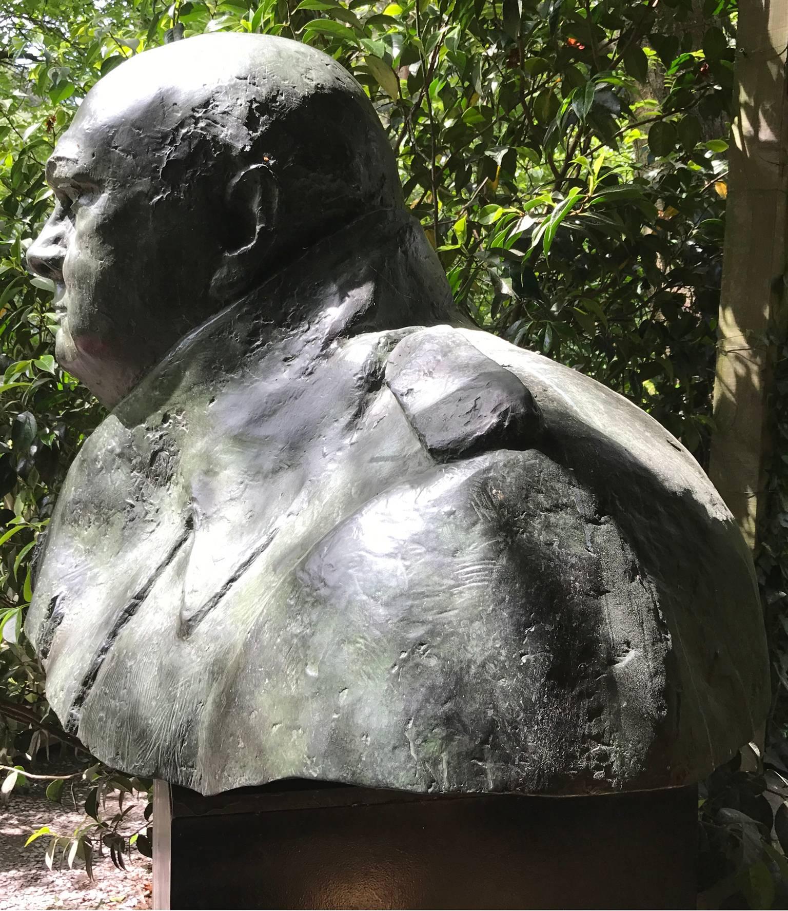 Winston Churchill Bust - Sculpture by Ivor Roberts-Jones