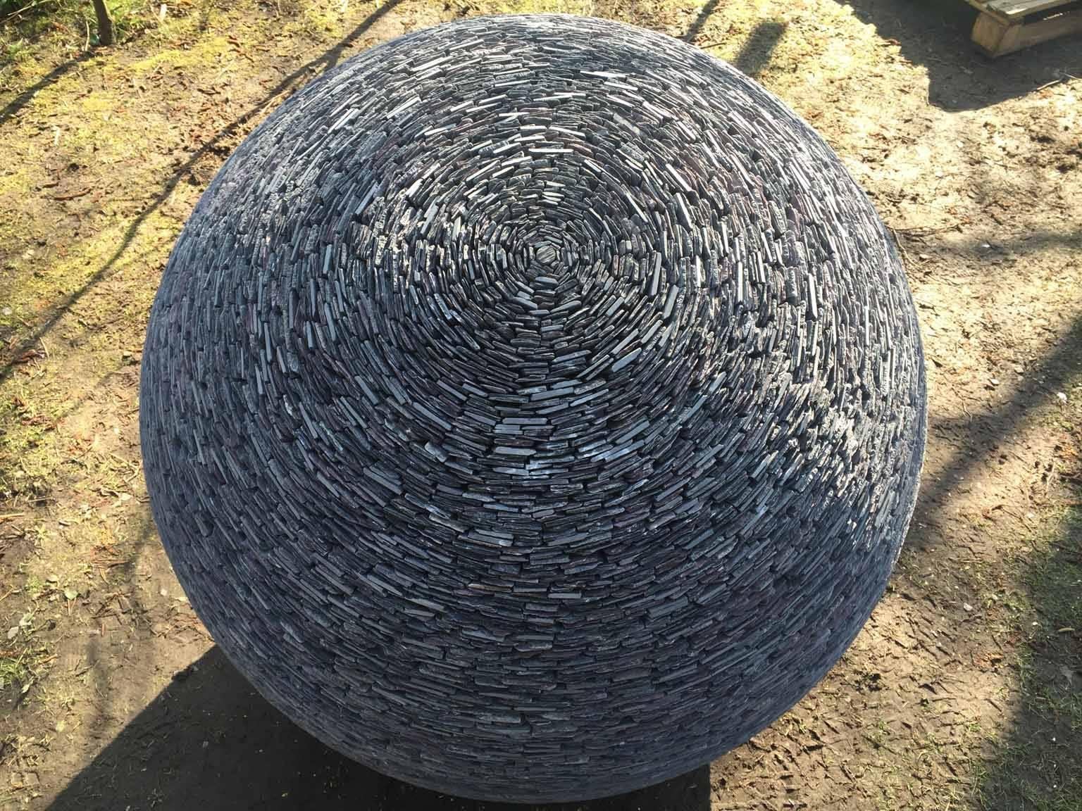 Stone Rose - Black Still-Life Sculpture by Timothy Elms