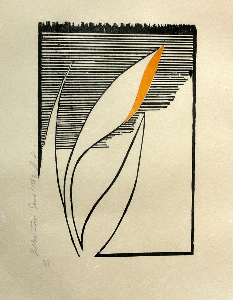 Yellow Iris - Print by Donald Sultan