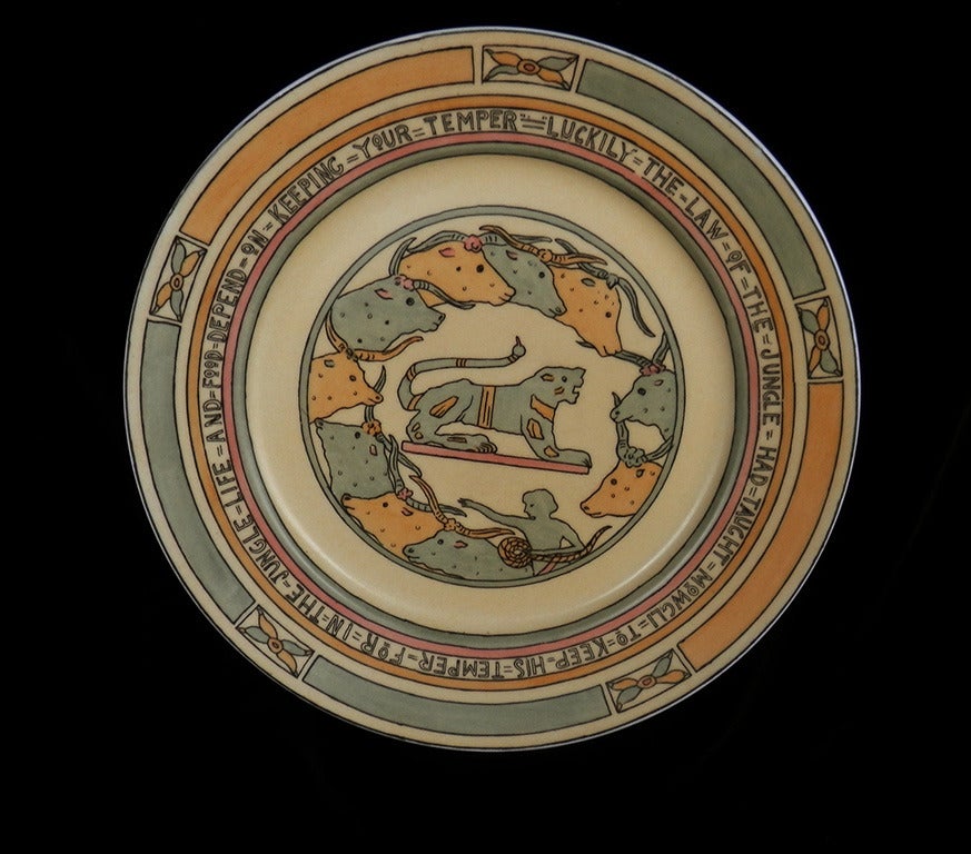 The Jungle Folk Design Plate #3, 1910 - Mixed Media Art by Mary Bacon Jones