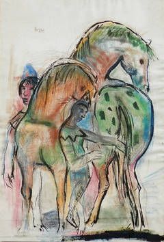 Two Horses and Figures