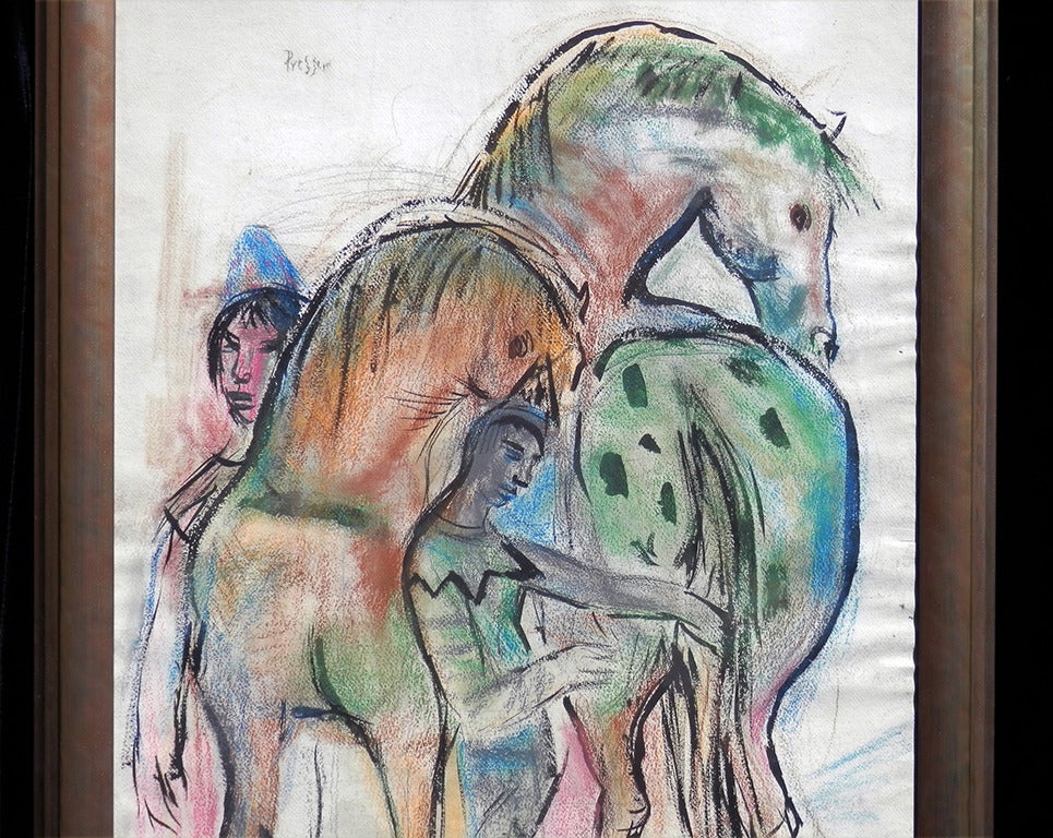 Two Horses and Figures