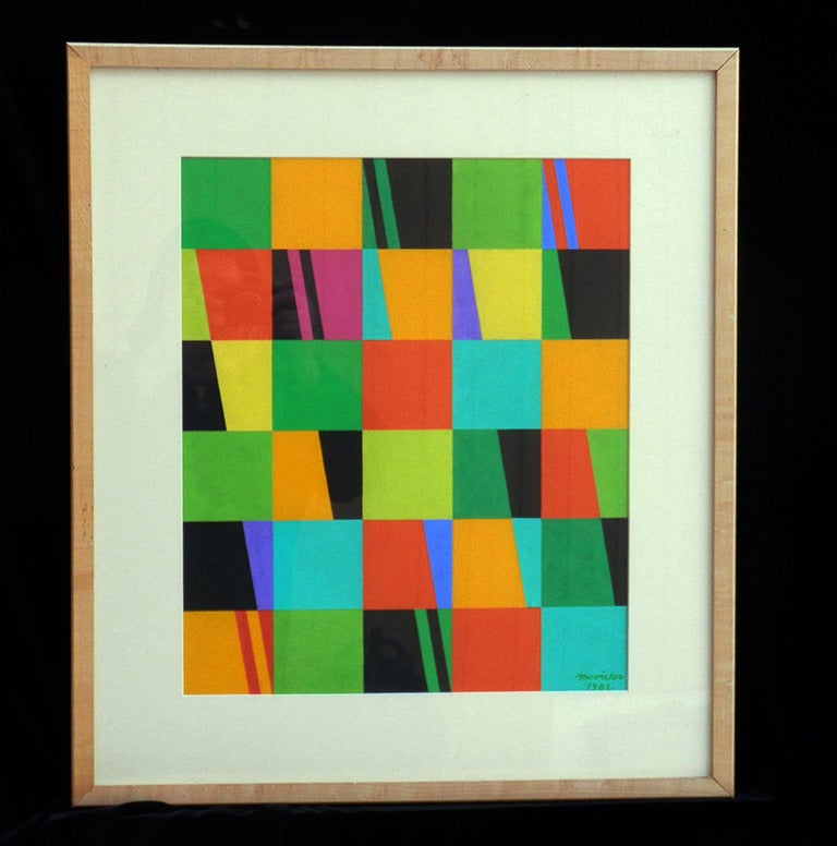 Abstract Composition 1982 - Abstract Geometric Painting by Jay Jesse MCVICKER