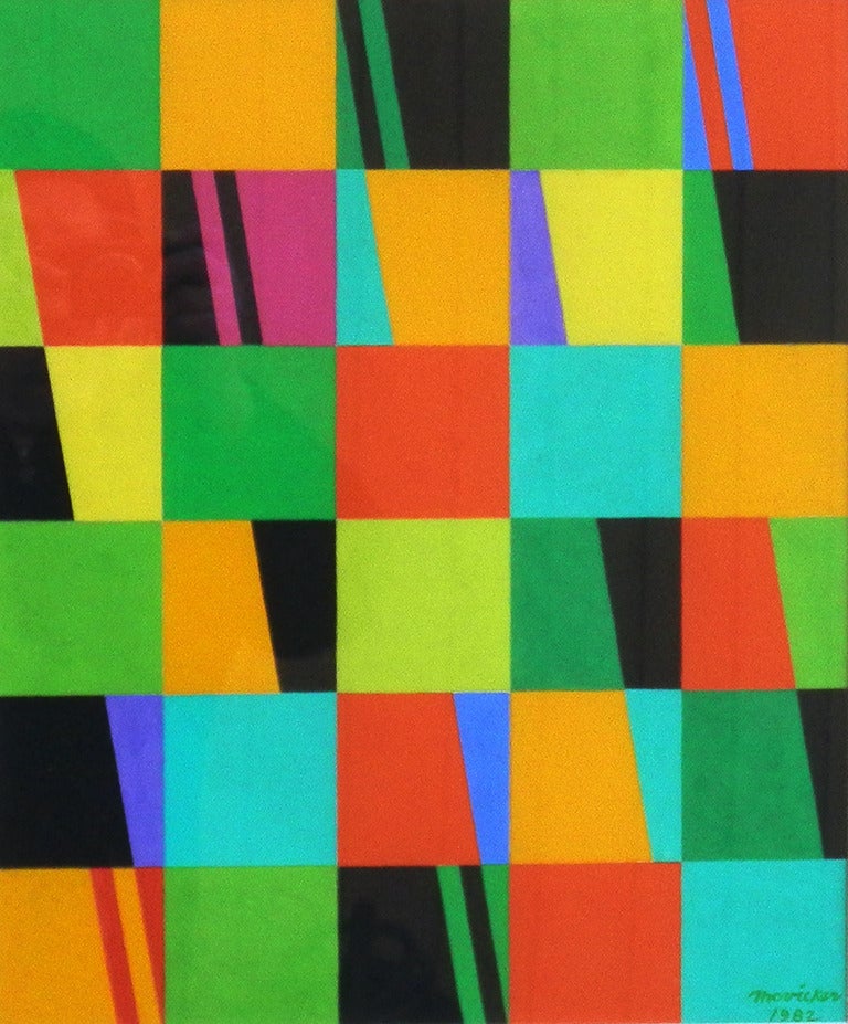 Jay Jesse MCVICKER Abstract Painting - Abstract Composition 1982