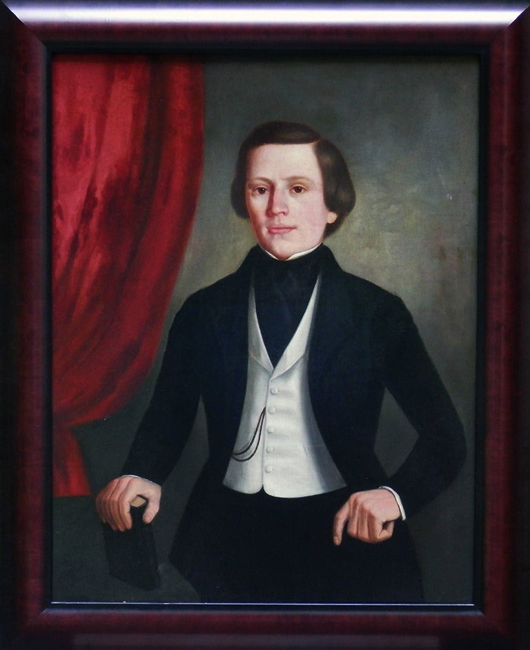 Unknown Portrait Painting - American portrait of Gentleman circa 1820
