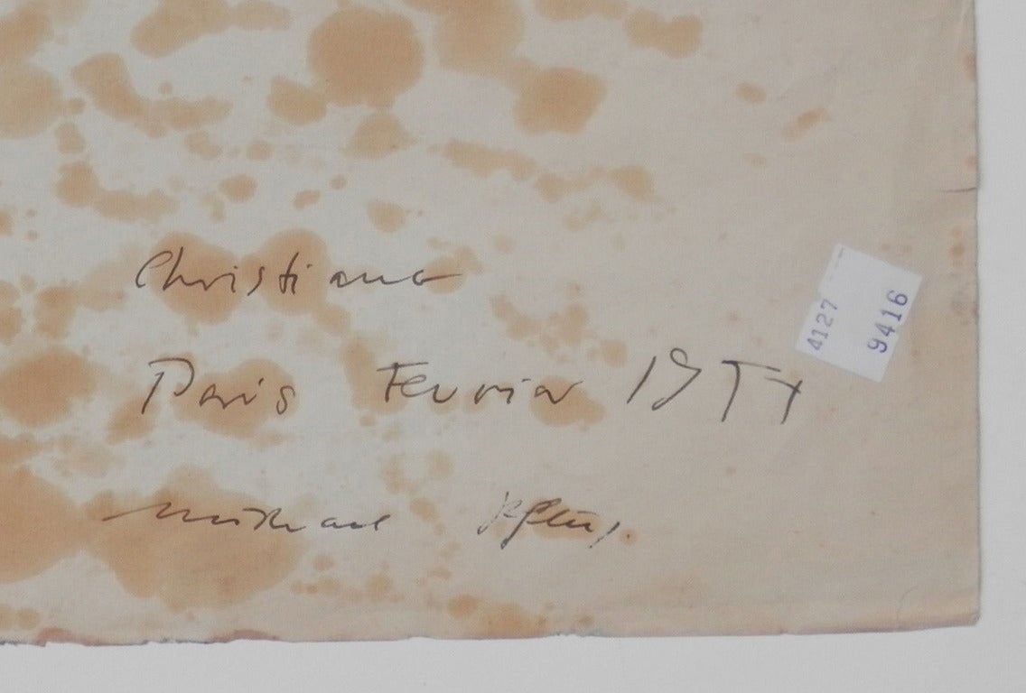 Unidentified French artist Abstract Composition 1954