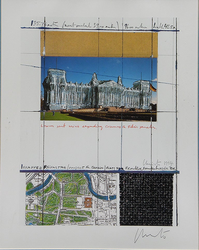 Wrapped Reichtag Plan For Sale 1