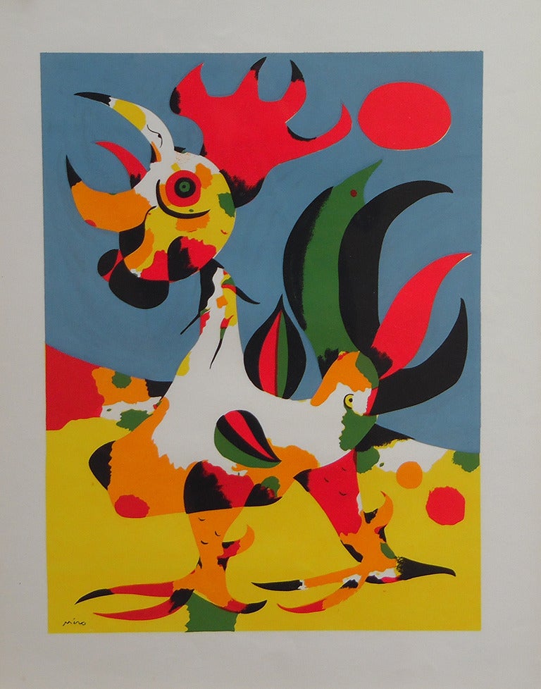 Joan Miro Le Coq Rooster For Sale at 1stDibs joan miro le coq le coq joan miro the rooster joan miro