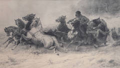 Antique Chased by Wolfs