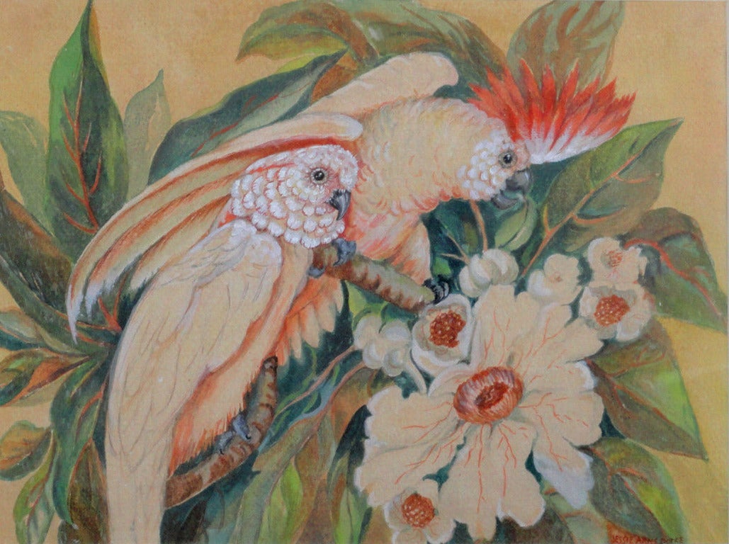 White Cockatoos circa 1930 - Art by Jessie Arms Botke