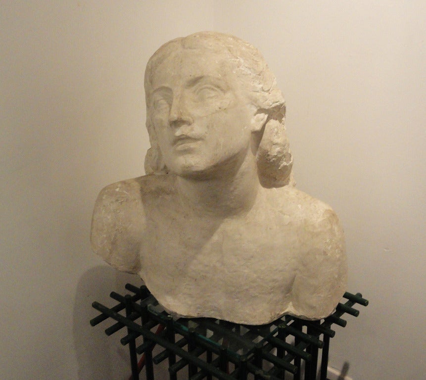 Augustus Edwin John Figurative Sculpture - Bust of Woman, circa 1930