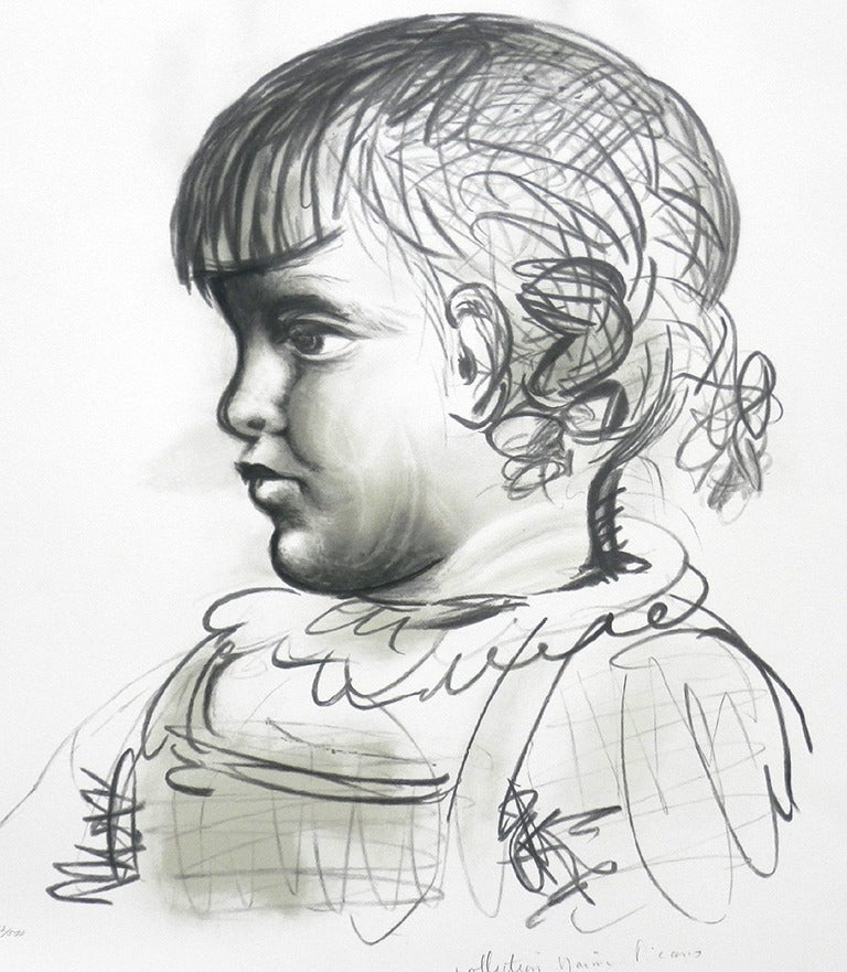 Pablo Picasso portrait d'enfant Marina Picasso edition numbered 1