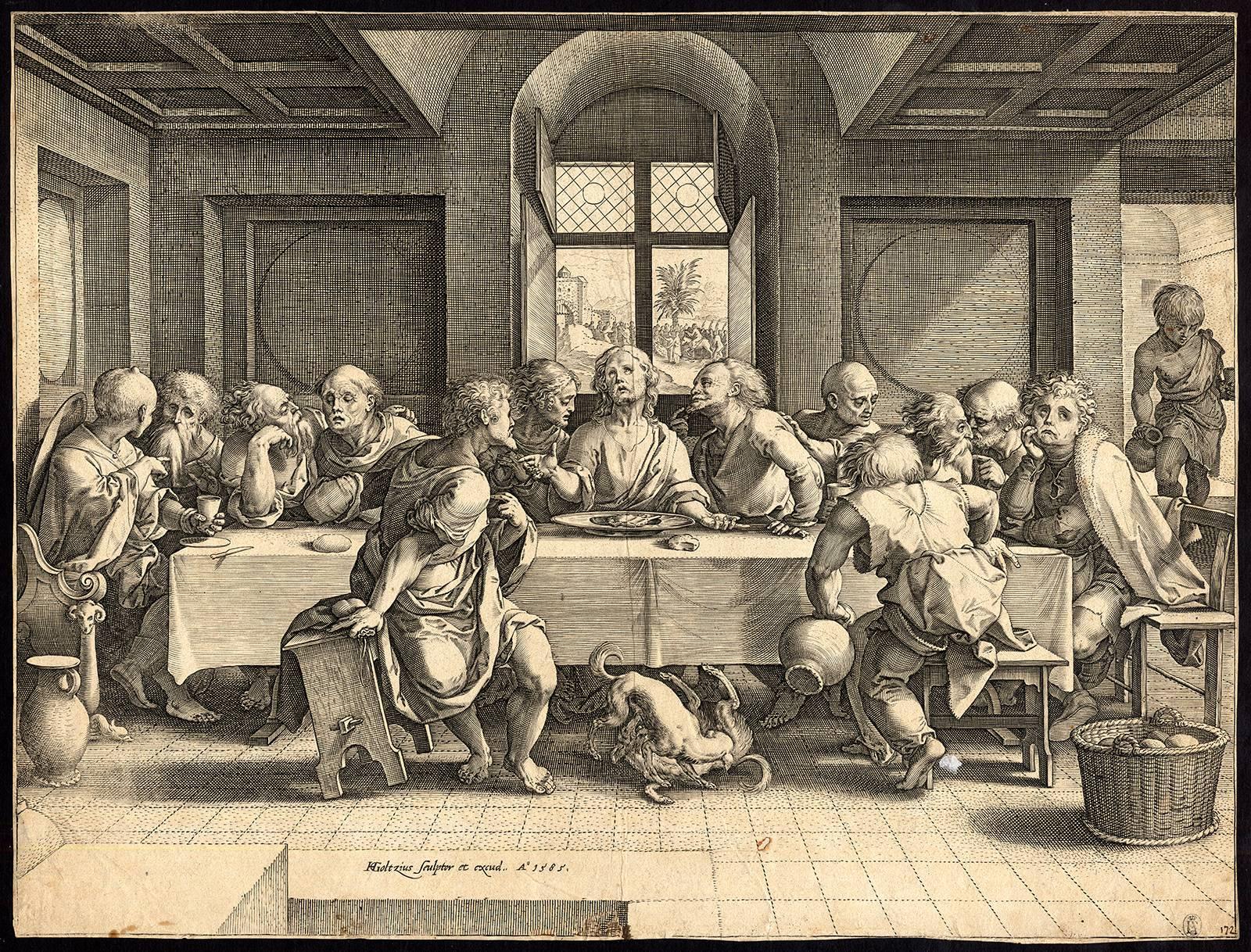 Hendrick Goltzius Figurative Print - The Last Supper