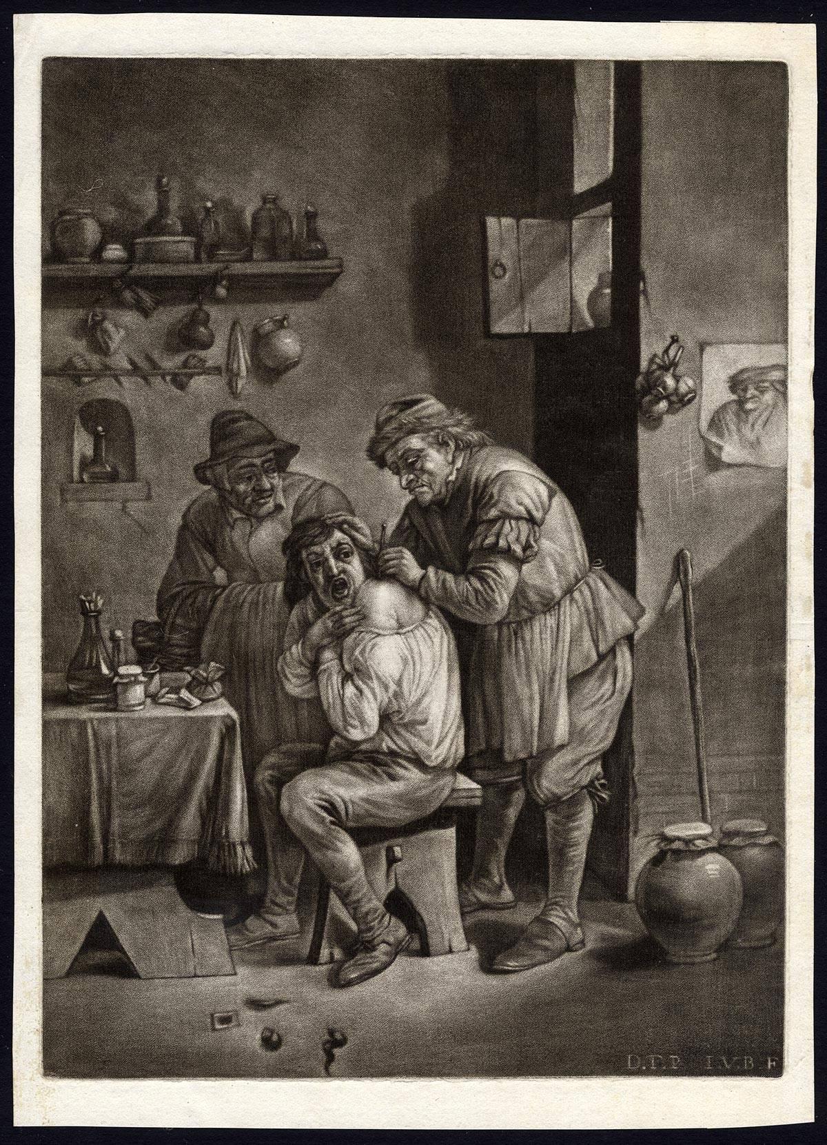 Jan van der Bruggen Interior Print - Untitled - A physician at work.