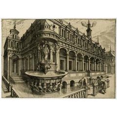 Untitled - A fountain at the corner of a building. 2