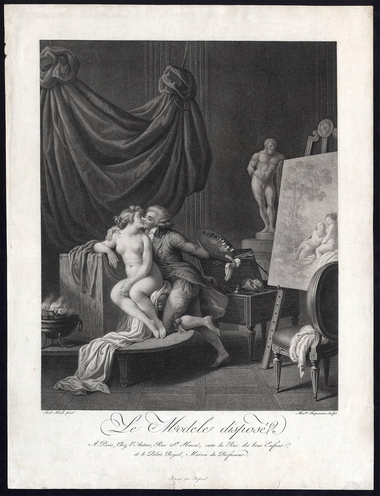 Alexandre Chaponnier Nude Print - Le Modele dispose