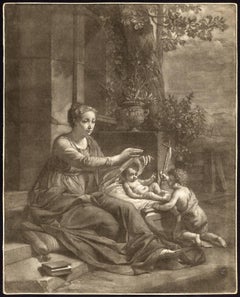 Untitled - The visitation of John the Baptist with the infant Christ and Mary.