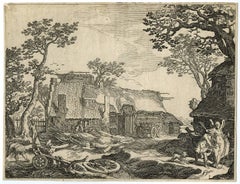 Antique Untitled - Landscape with the angel leading Tobit away.