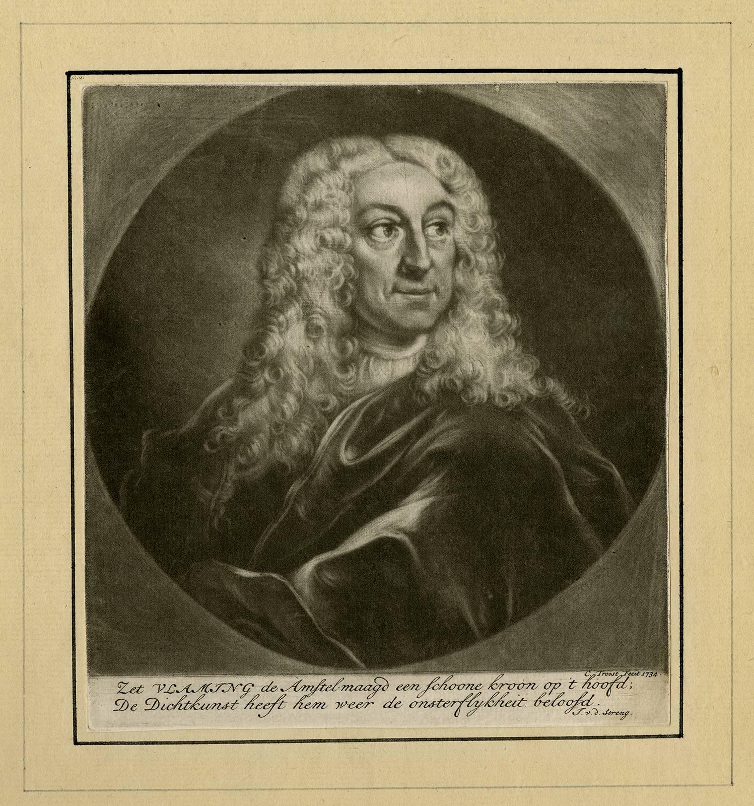 Cornelis Troost Portrait Print - Zet Vlaming de Amstel-maagd …
