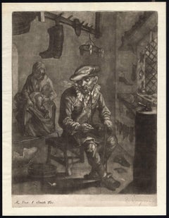 Antique Untitled - A shoemaker/cobbler and his wife in their workshop.